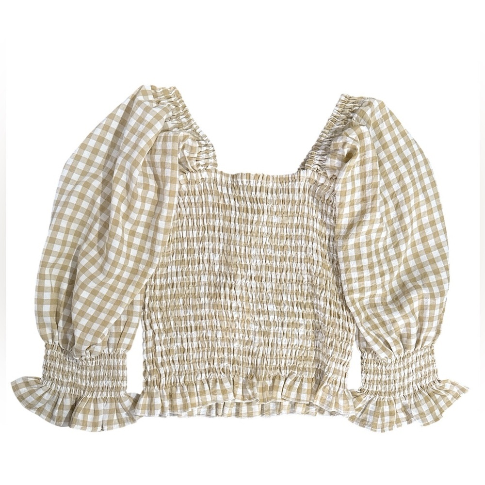 NWT Petal + Pup Porter Gingham Smocked Top & Mini Skirt Matching Set Size 8 - Picture 8 of 11